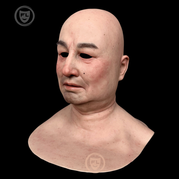 Professional old man Halloween silicone mask