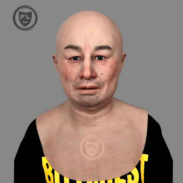 Lais realistic elderly silicone mask front view