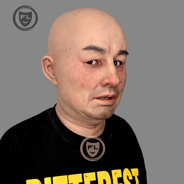 Full head elderly male silicone transformation mask
