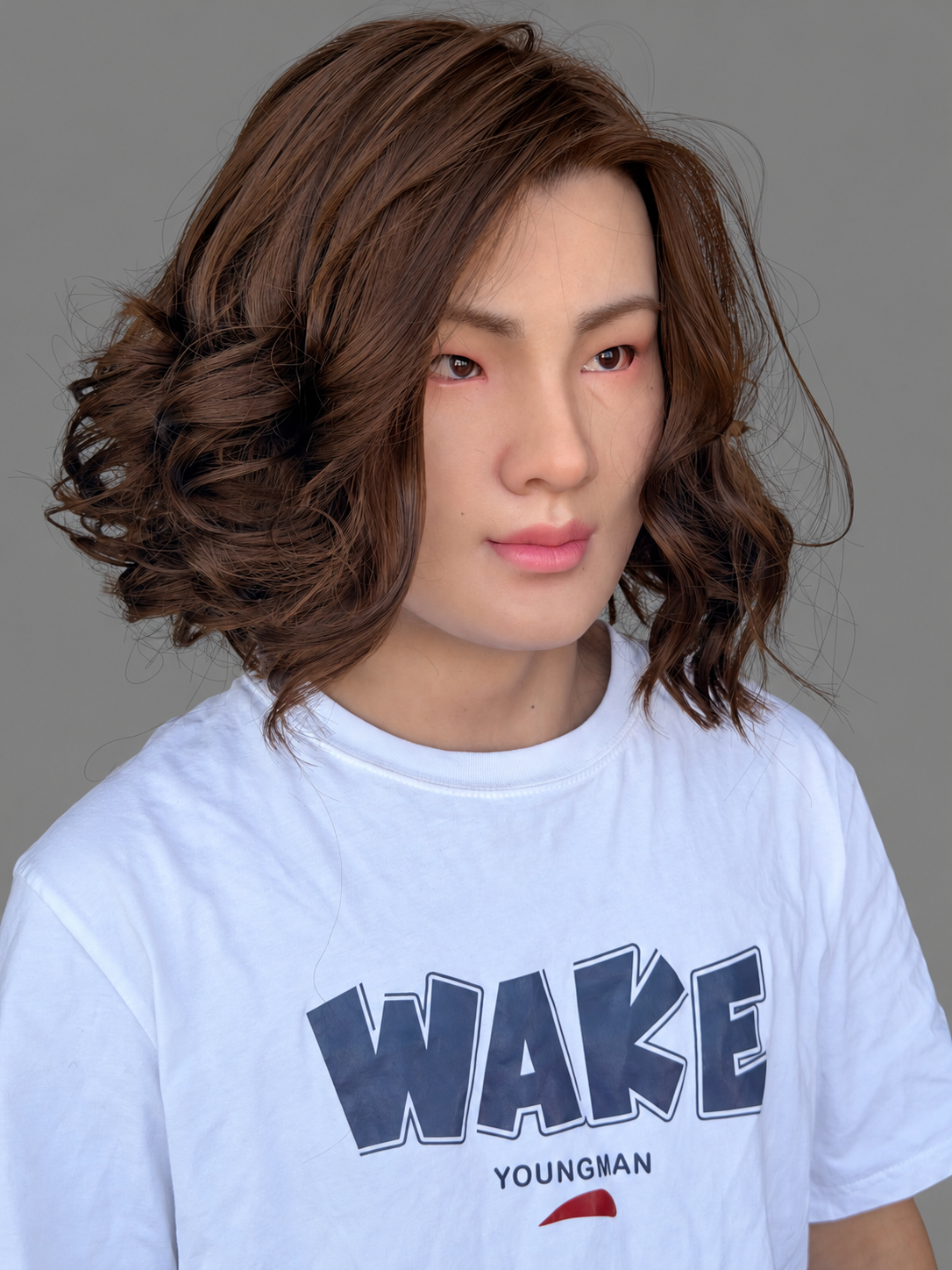 Realistic Short-Haired Female Silicone Mask for Men to Cross-Dress as Women