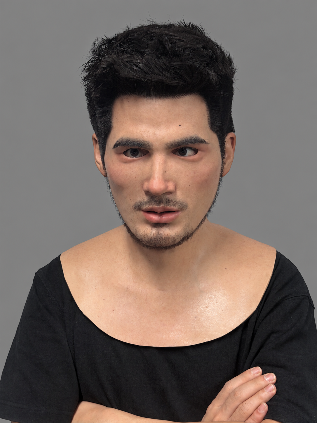 Realistic Silicone Masks of Middle-Aged European and American-Style Faces