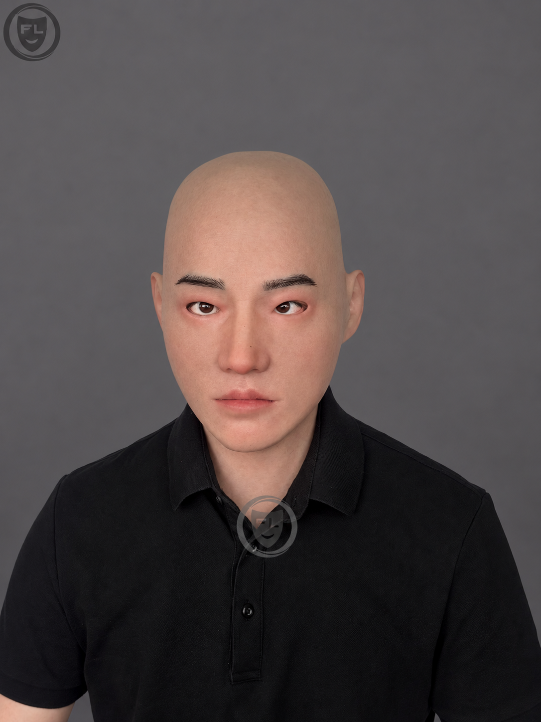 Realistic Silicone Mask Featuring a Handsome, Well-Behaved Asian Face