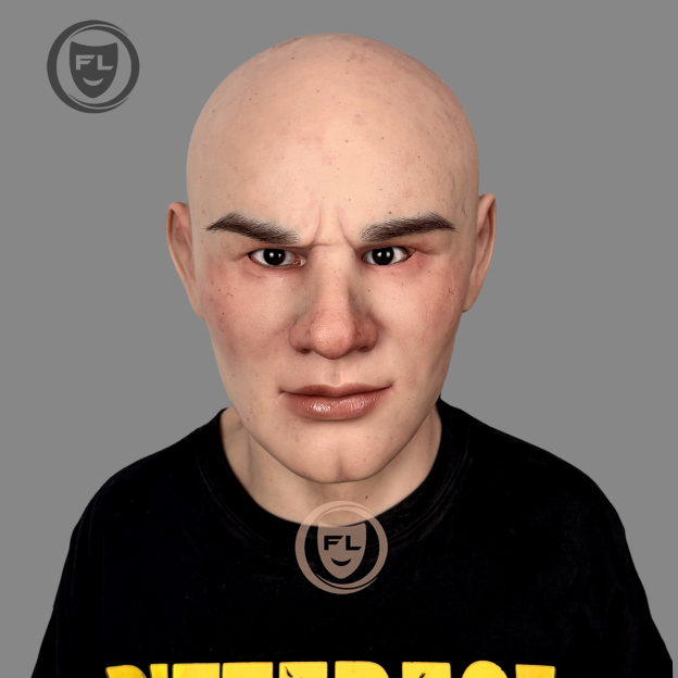 Realistic full head silicone mask for movie props