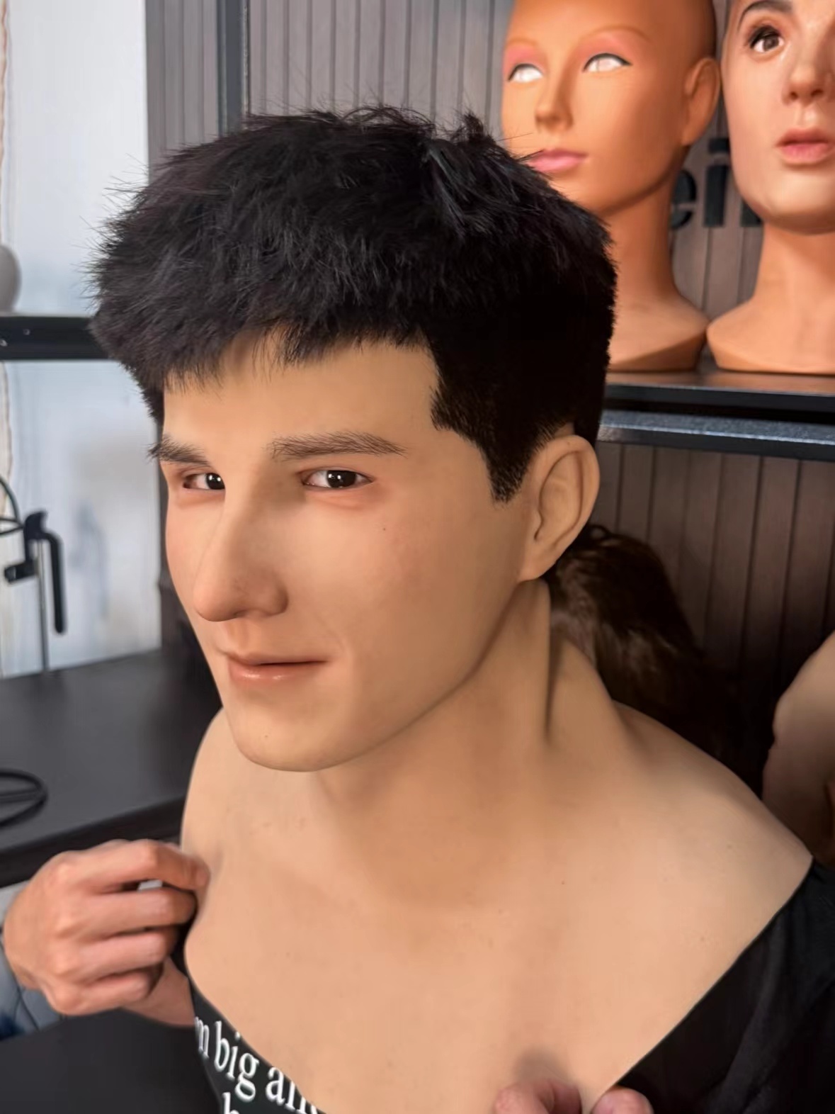 handsome silicone mask side angle