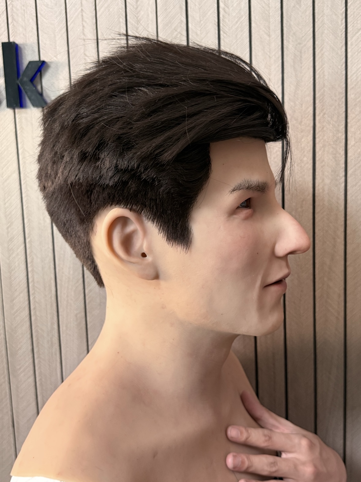 Long-haired handsome man