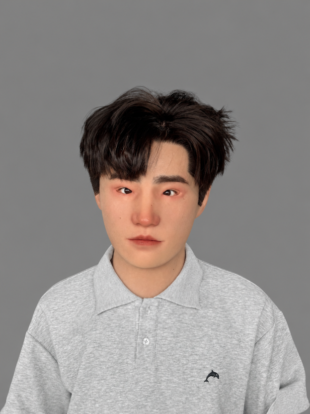 Handsome Asian-Featured Silicone Mask, for Film and TV Costumes