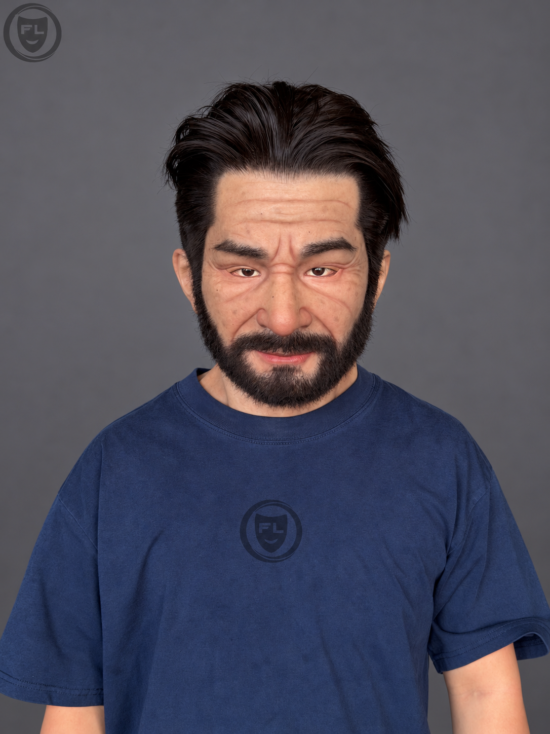Textured Silicone Mask for Men, Realistic Silicone Mask of a Middle-Aged Man