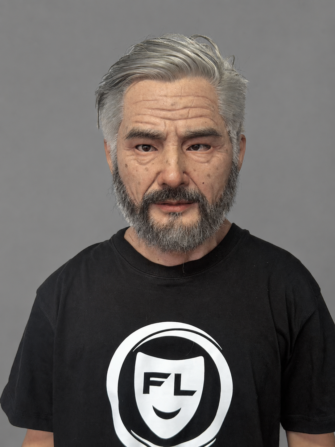 Realistic Silicone Mask of an Elderly Man for Film and Television Roles