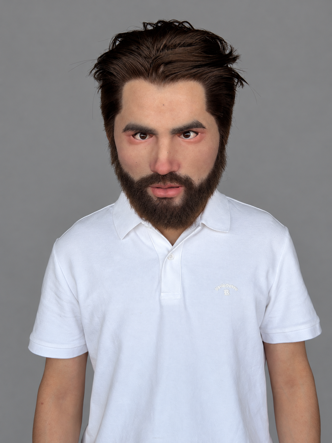 High-Quality, Realistic Silicone Mask of a Handsome Brown-Skinned Western Man