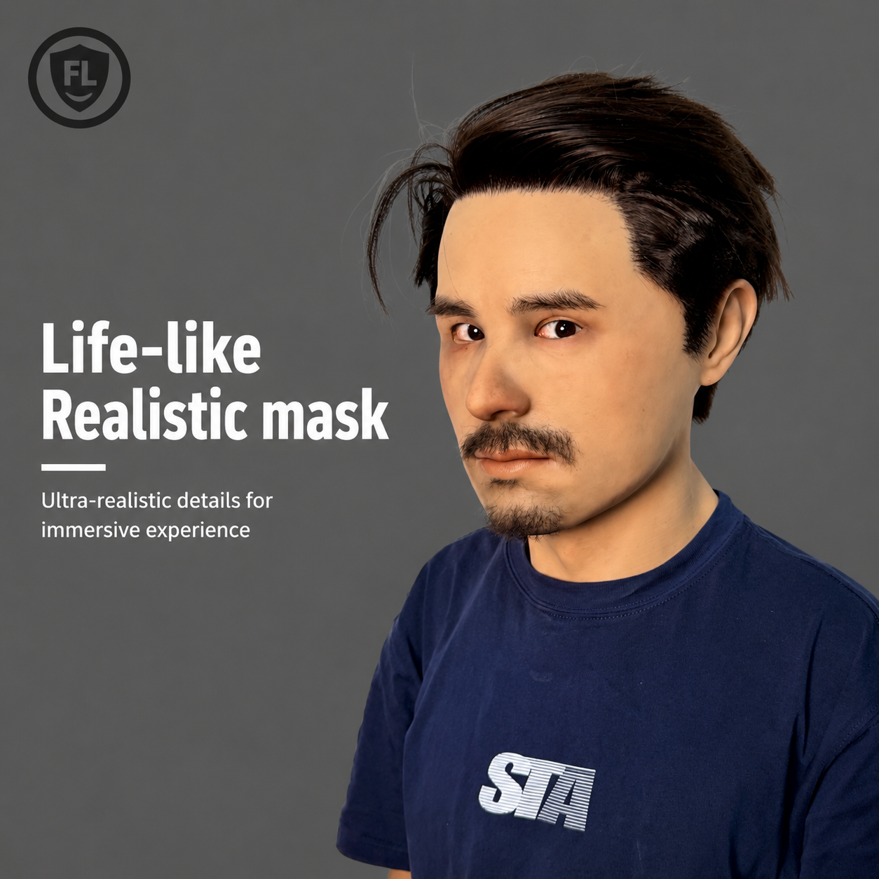 professional Asian silicone mask for cosplay and theater