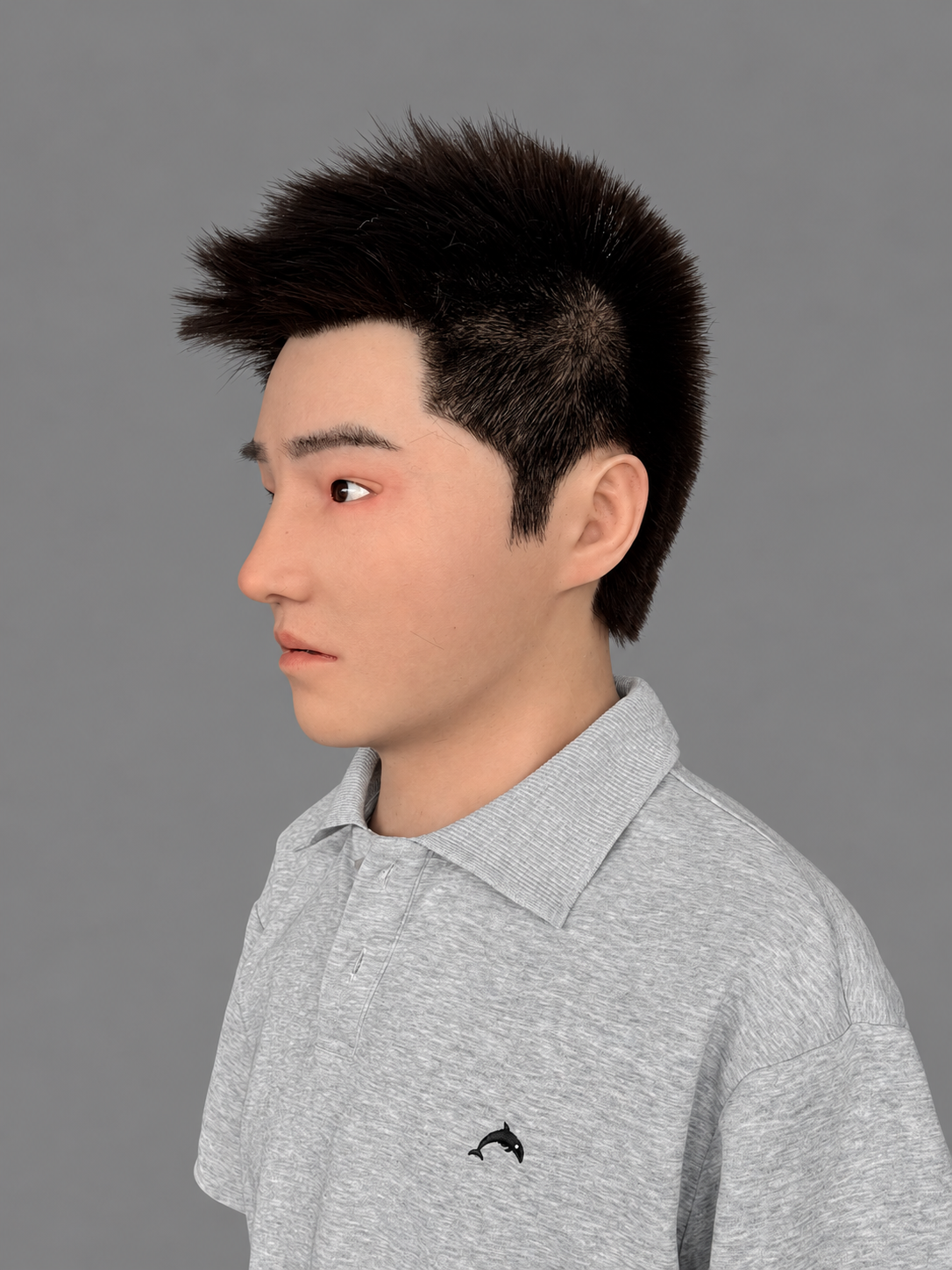 Realistic Silicone Mask of a Young Boy with Asian Features