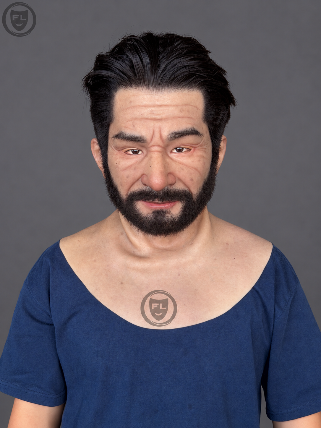 Textured Silicone Mask for Men, Realistic Silicone Mask of a Middle-Aged Man