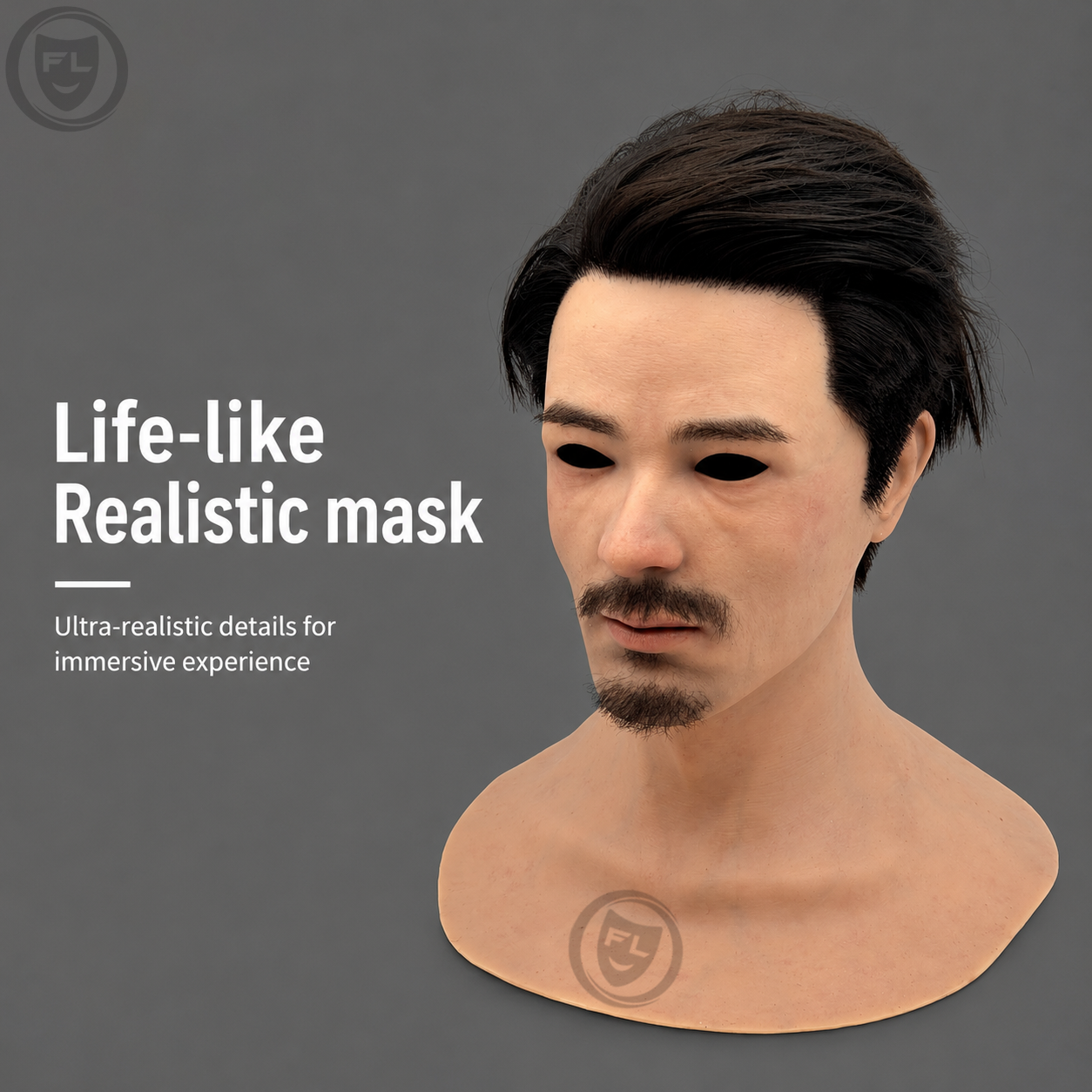 realistic silicone mask right side profile