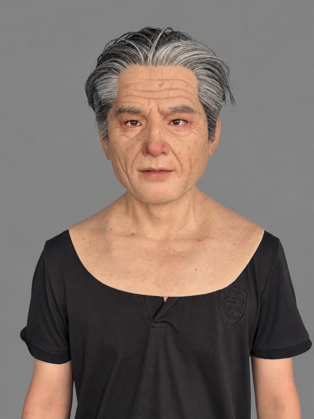 Textured Silicone Mask for Elderly Gentlemen