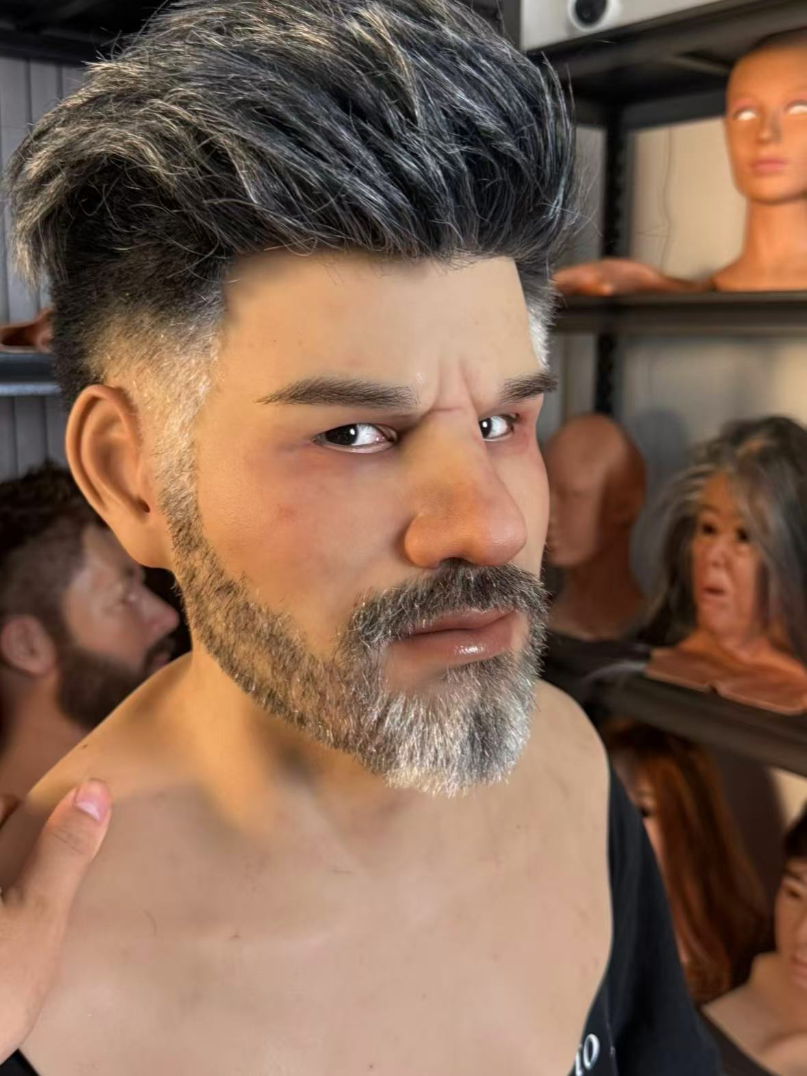 Old man handsome mask