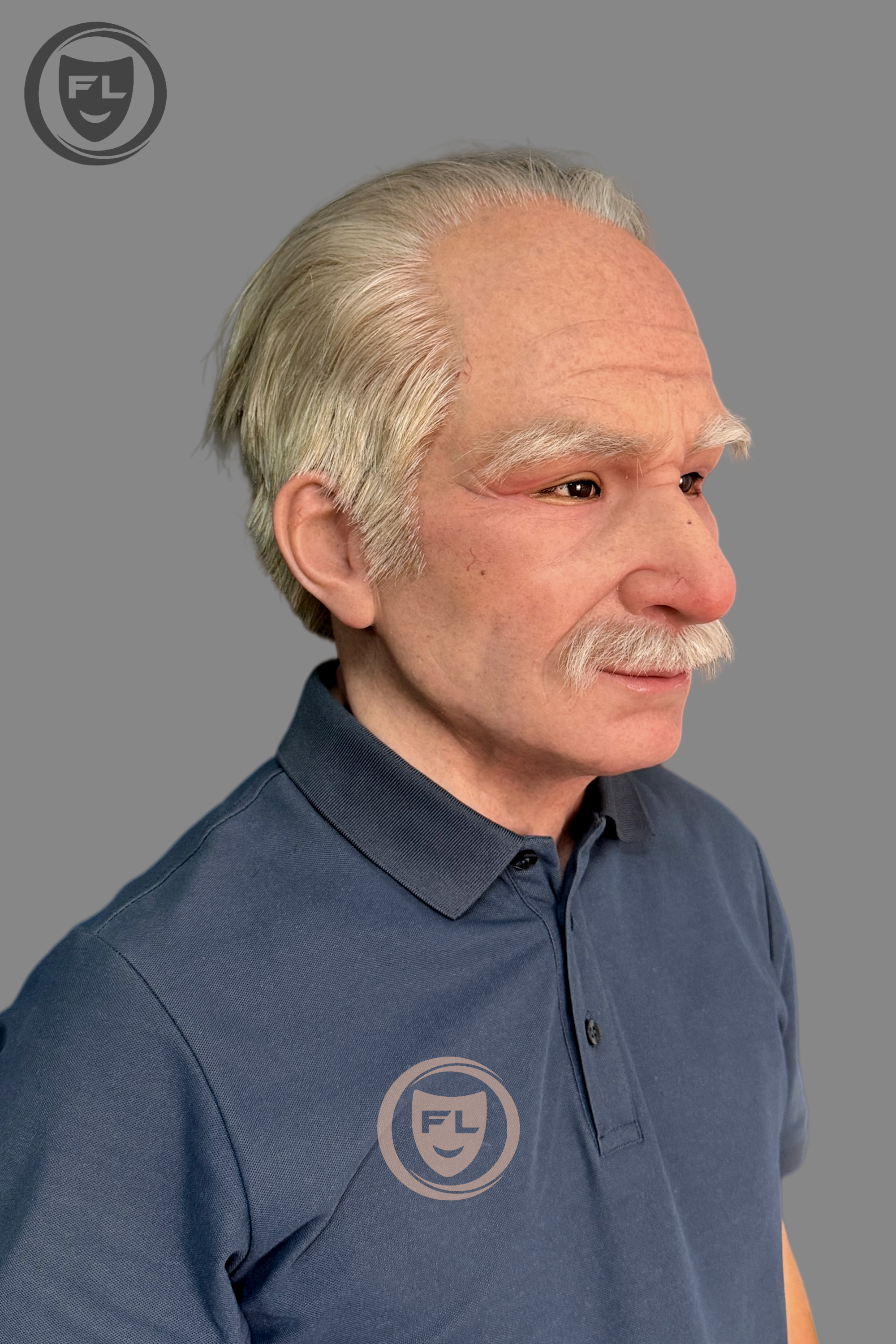 Realistic Elderly Silicone Mask – Full Head Old Man Disguise