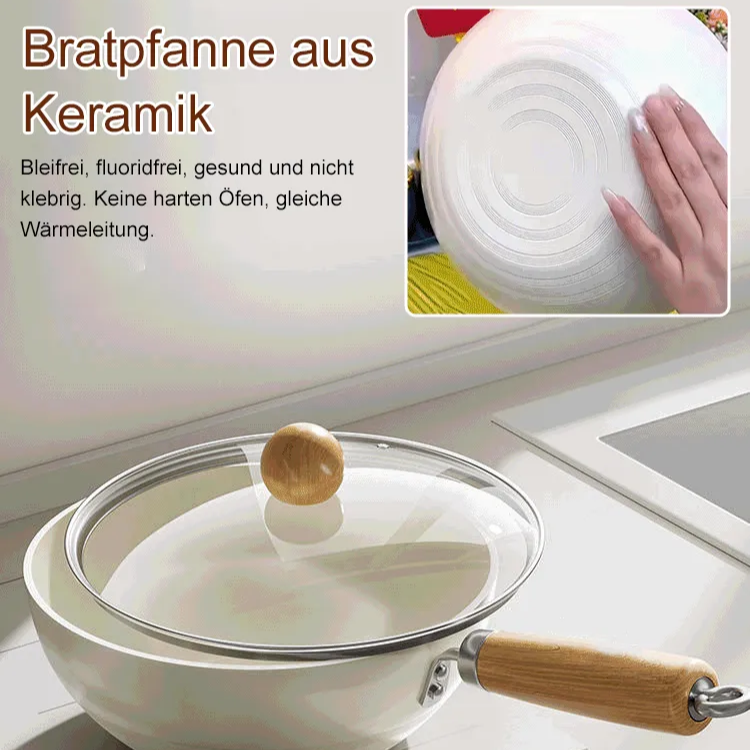 0 Beschichtete natürliche Titan-Multifunktions-Keramikpfanne