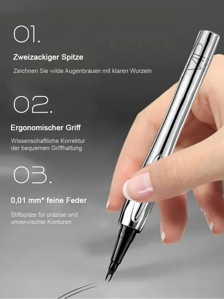 Empfohlen von international renommierten Make-up-Artisten! ✨Die präzise gegabelte Spitze zeichnet jedes Härchen so fein nach, als wäre es echt – für einen professionellen und natürlichen Look wie vom Stylisten!💥