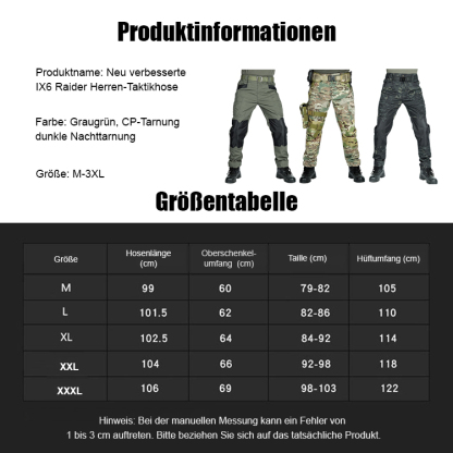 Wasserdichte und verschleißfeste IX6 Raider Herren-Taktikhose, Erhöht den Komfort um das 5-fache im Vergleich zu herkömmlichen Modellen!💥