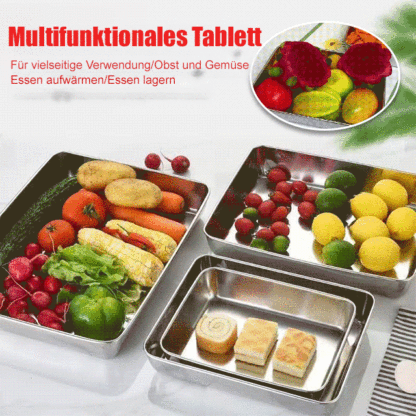 Japanisches Tablett aus Edelstahl