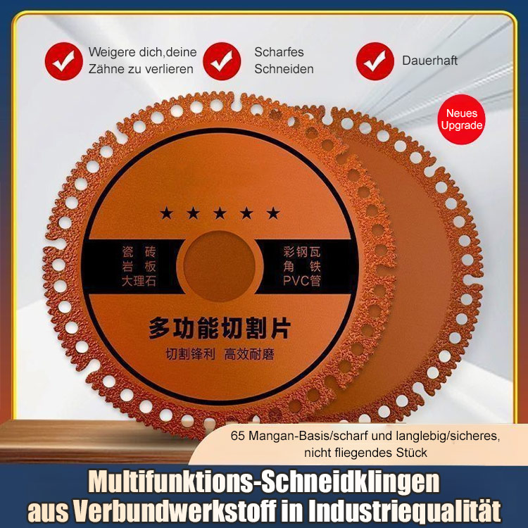 💫【20 Jahre Garantie】Industriequalität scharfe und verschleißfeste multifunktionale Trennscheiben, 👍Ersetzt 100 normale Scheiben! Schneidet Metall, Fliesen & Holz wie Butter!💢