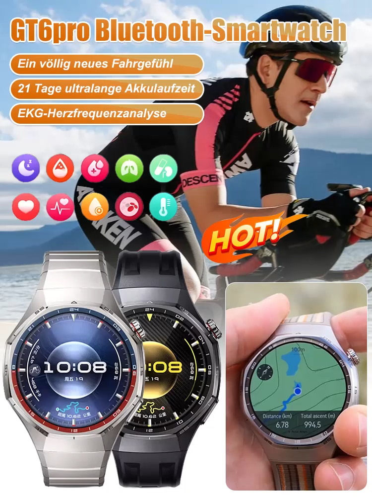 ⌚ [GT6 Pro Smartwatch] Die Revolution an Ihrem Handgelenk! Blitzangebot! Nur noch 50 Stück auf Lager!