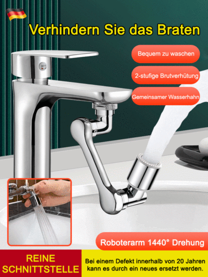 Roboterarm 4D rotierender Waschbeckenhahn