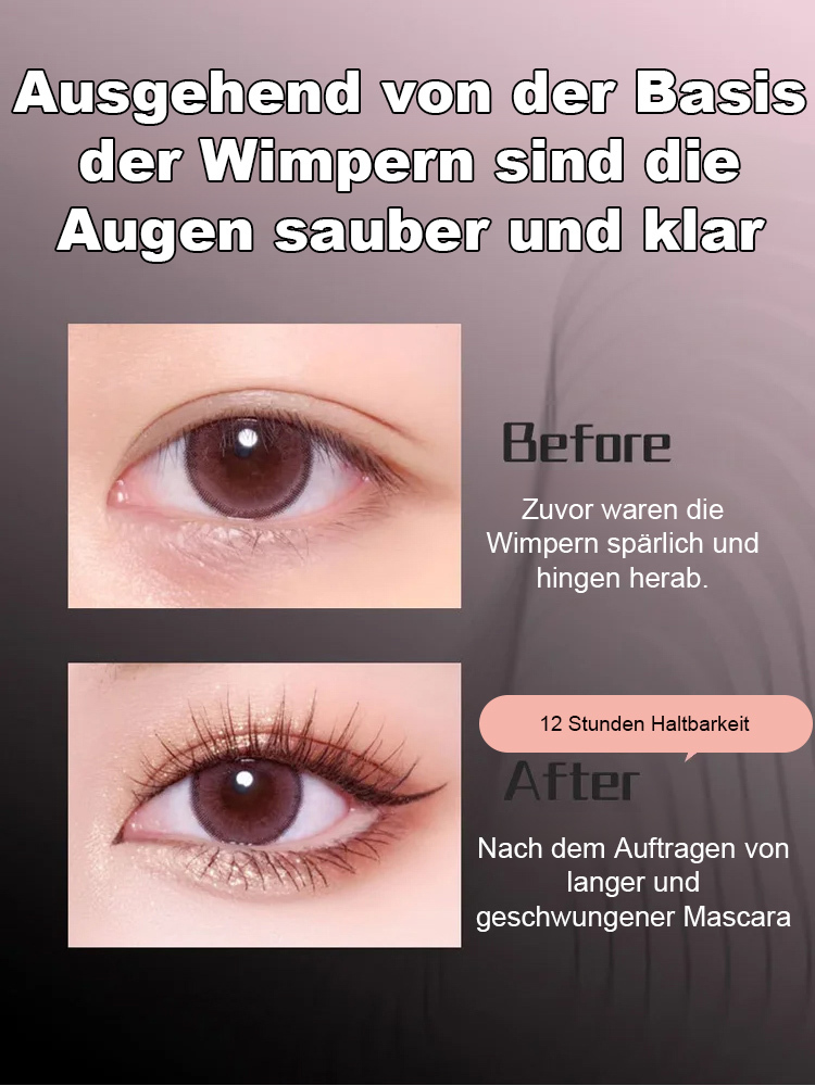 👁️【Präzise getrennte Wimpern】Kleine Sonne Länge & Dichte Mascara! 💥24H Halt & Wischfest, Kein Verschmieren, kein Verklumpen! Pflegende Formel!💖