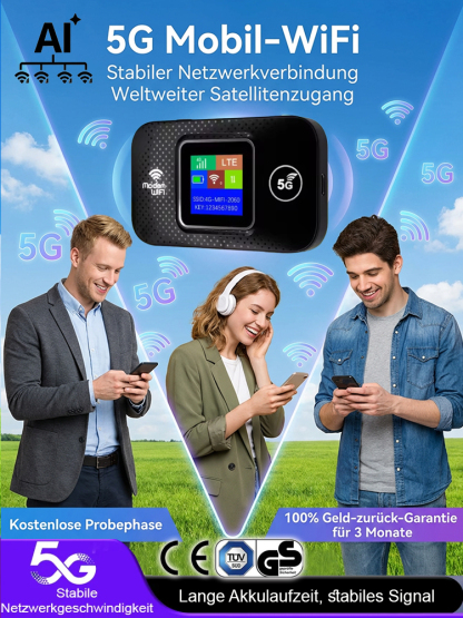 【Sofort einsatzbereit】Highspeed-5G-WLAN ohne Limits!🚀