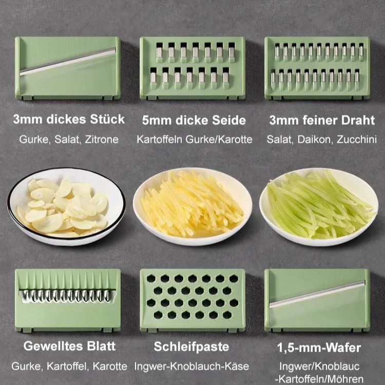 (5 Sekunden zum Zerkleinern) Multifunktionaler Gemüseschredder