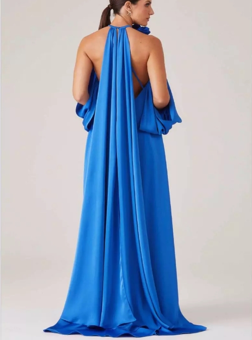 Callistari Solid Color Maxi Dress-CALLISTARI