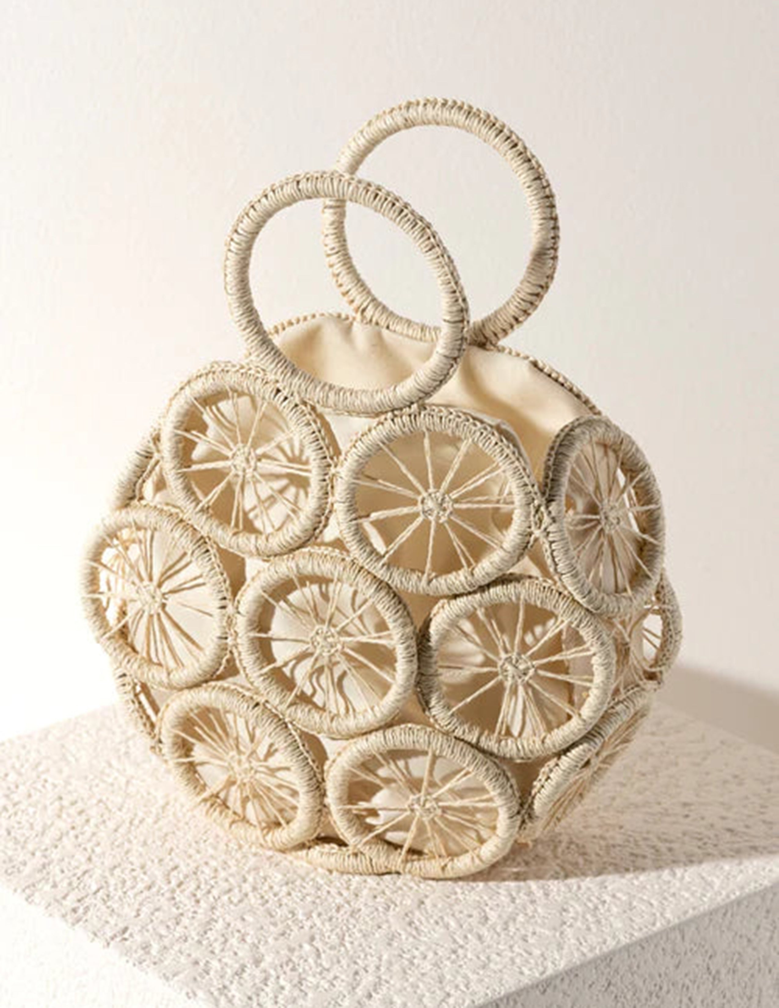 Sunshine Woven Straw Handle Bag-CALLISTARI