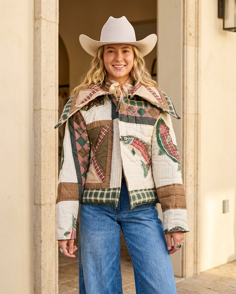 Multi-Color Whisper Wedding Guest Embroidered Jacket Multi-Color Jacket with Wide-Leg silhouette and Textured texture, front view product image for Wedding Guest, Coffee in Marais, Summer current summer selling: vacation, resort dinner, wedding guest, fes by rovole