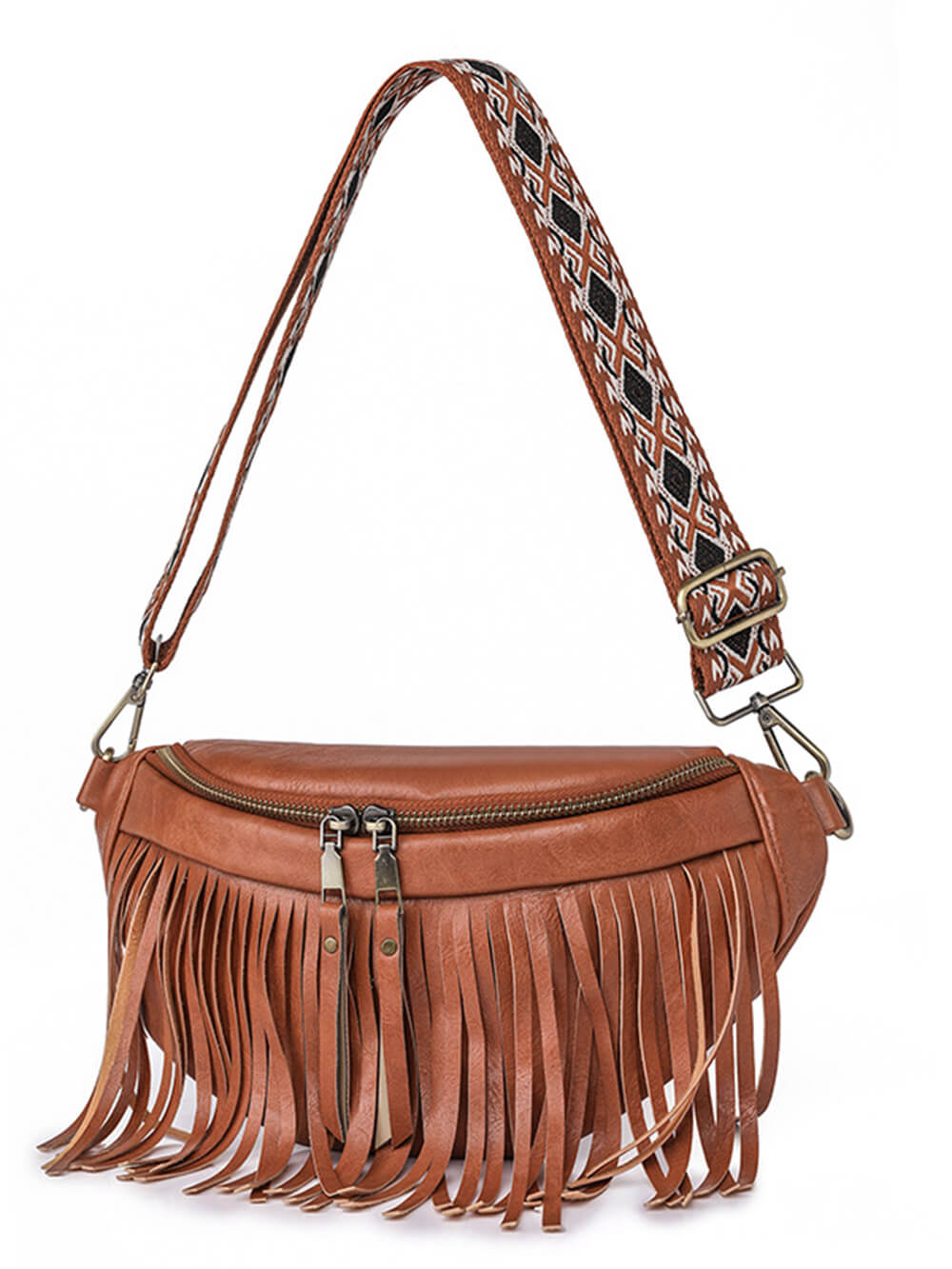Vintage Totem Shoulder Strap Tassel Hobo Bag-CALLISTARI