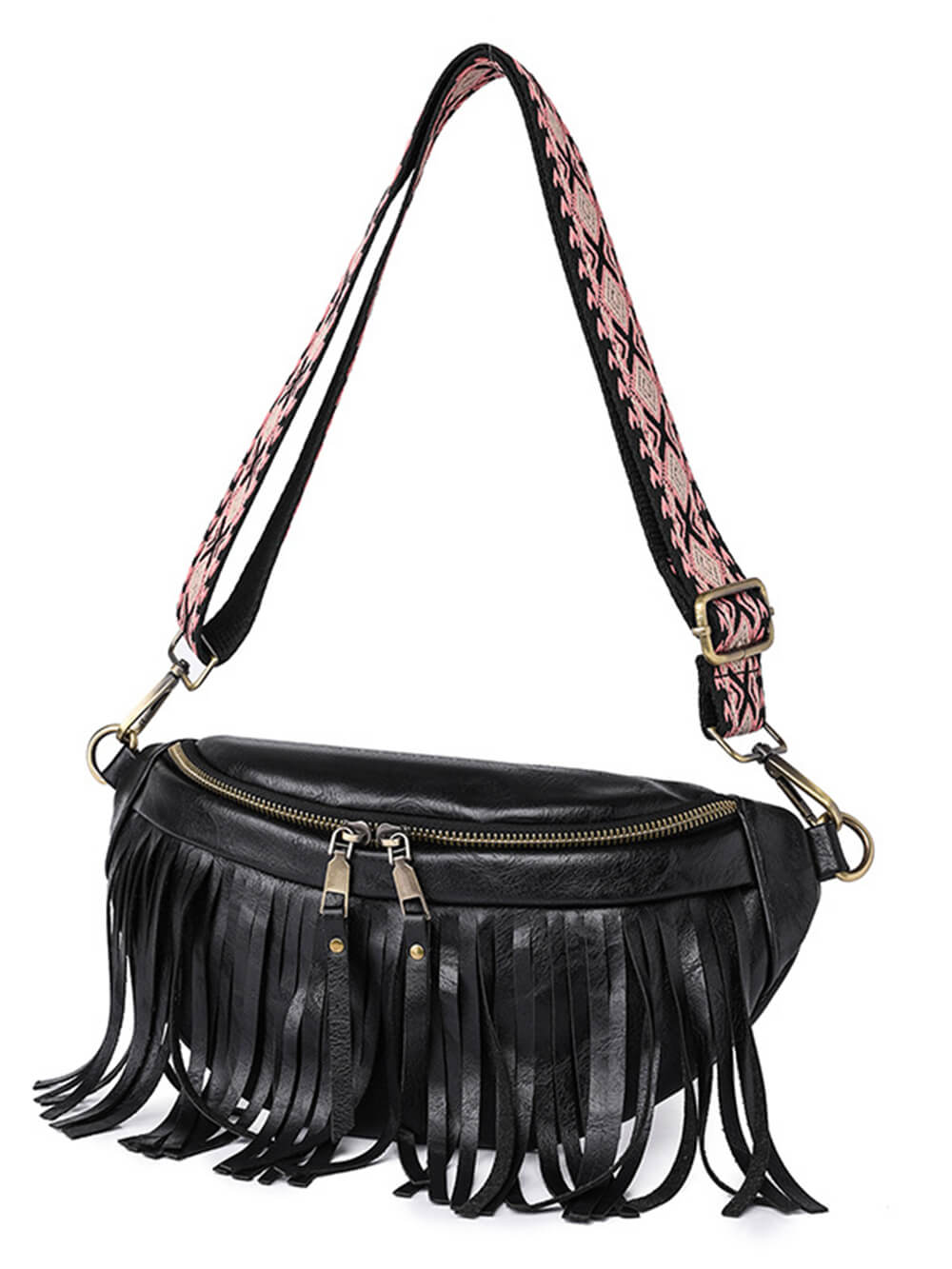 Vintage Totem Shoulder Strap Tassel Hobo Bag-CALLISTARI