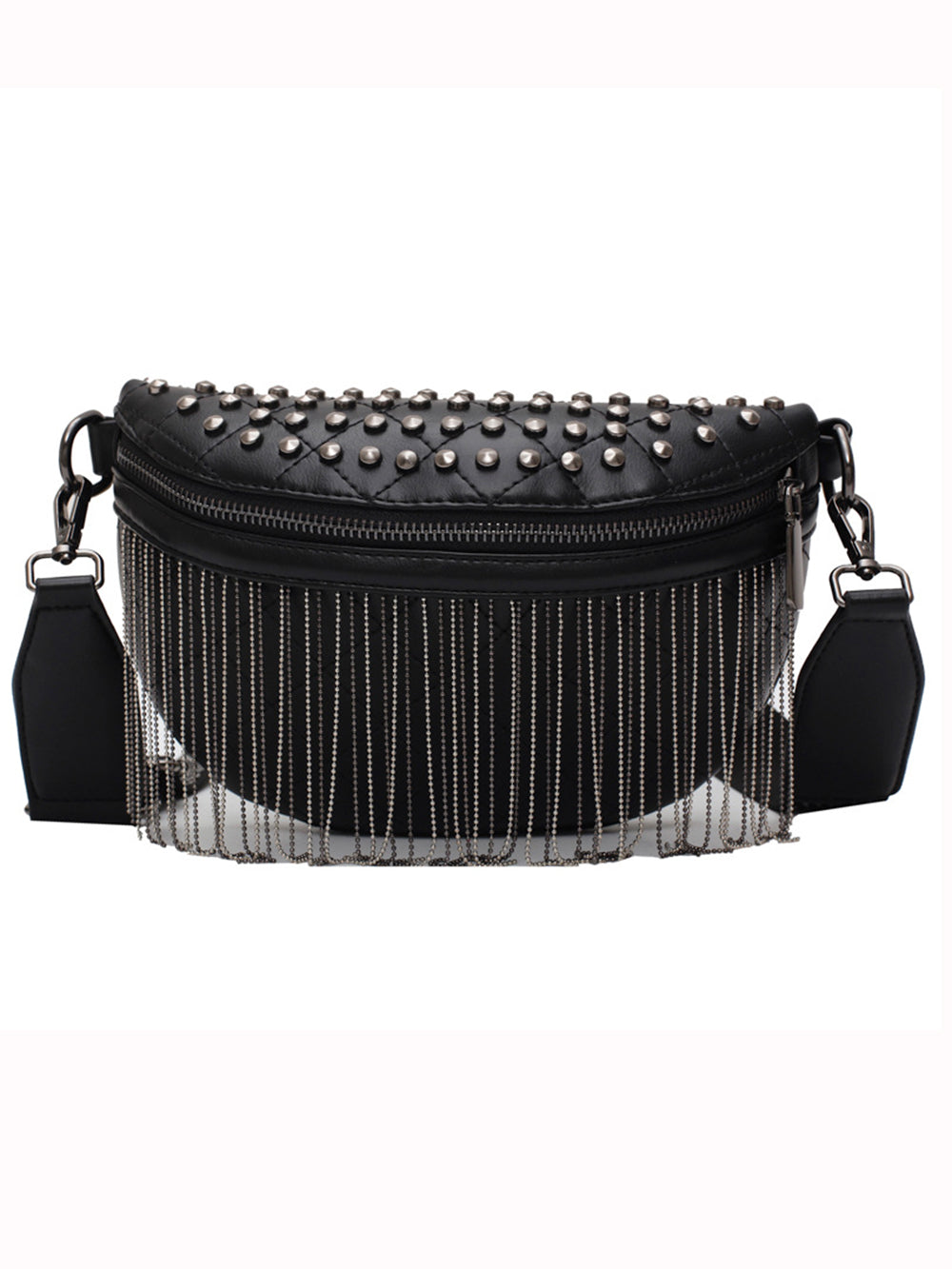 Studded Tassel Crossbody Belt Bag-CALLISTARI