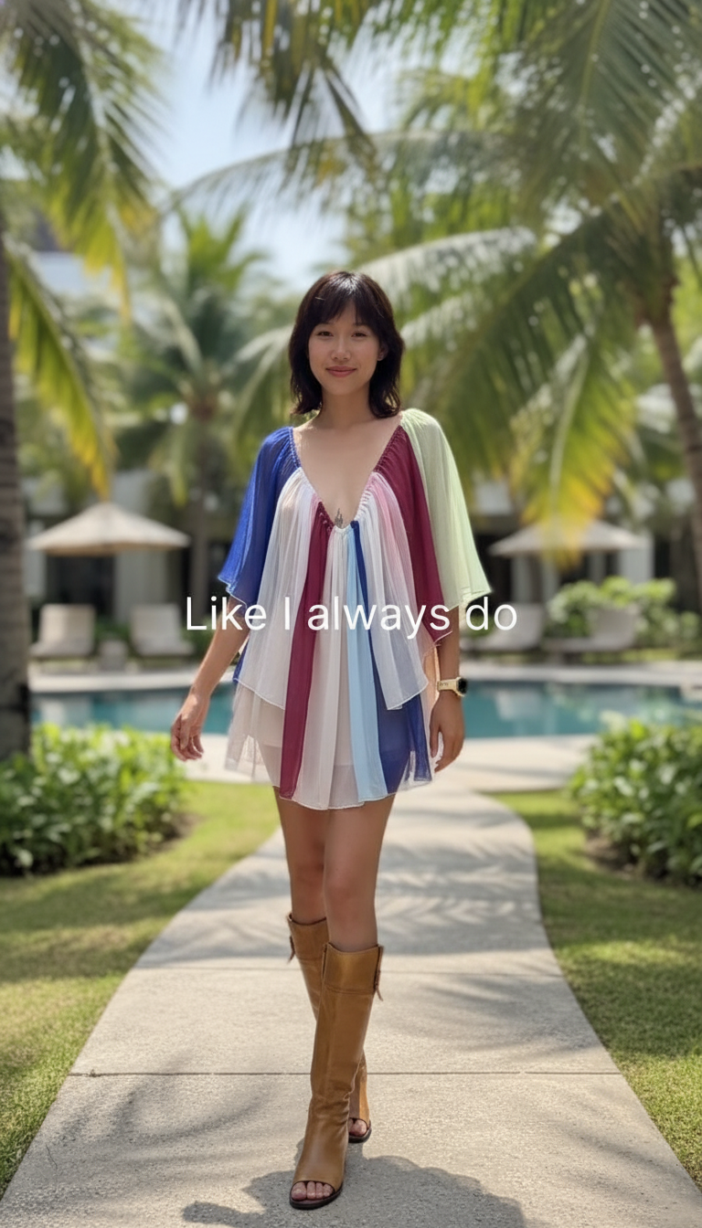 Color Block Print V-Neck Sheer Color Block Short Set product image 5