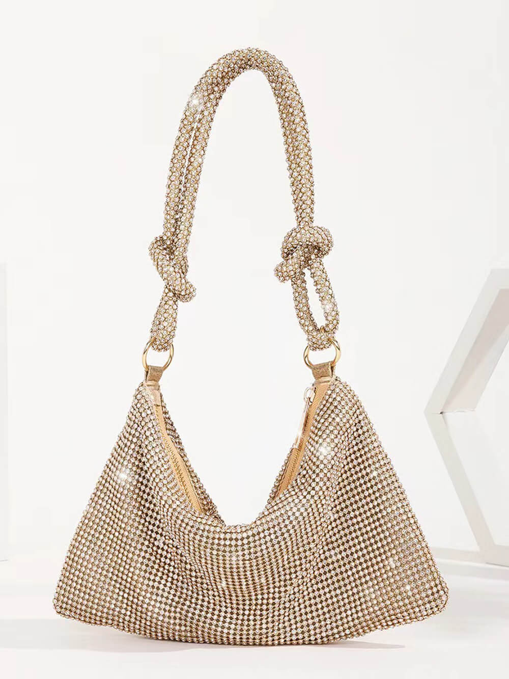 Square Rhinestone Underarm Bag-CALLISTARI