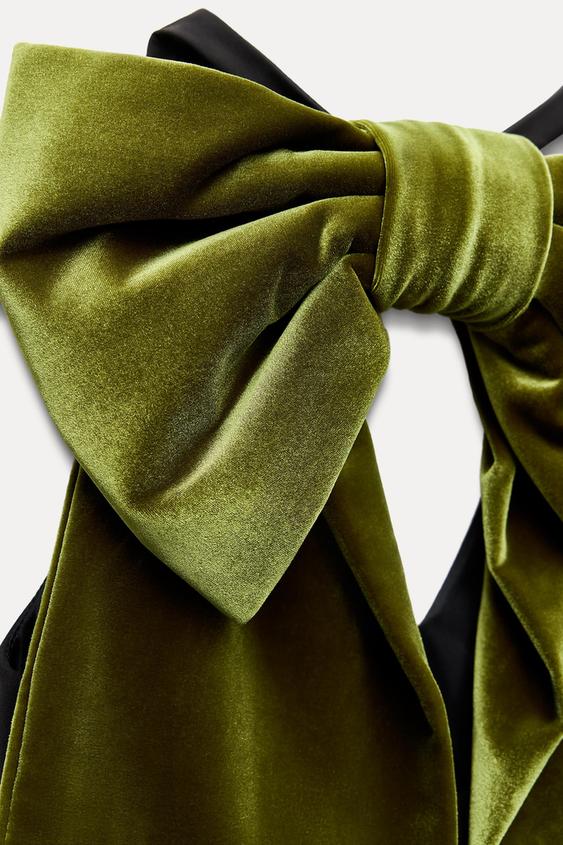 Velvet Bow Maxi Dress