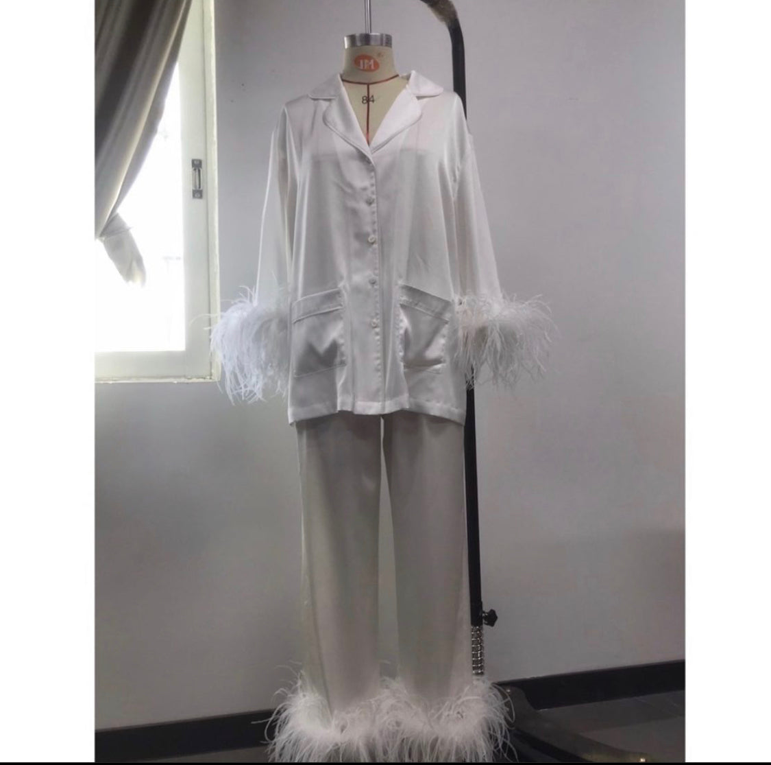 White Feather Diva Party Pajama-CALLISTARI
