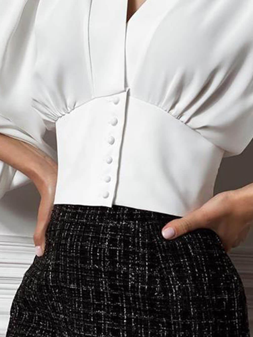 French Chiffon Long Sleeve Commuter Shirt-CALLISTARI