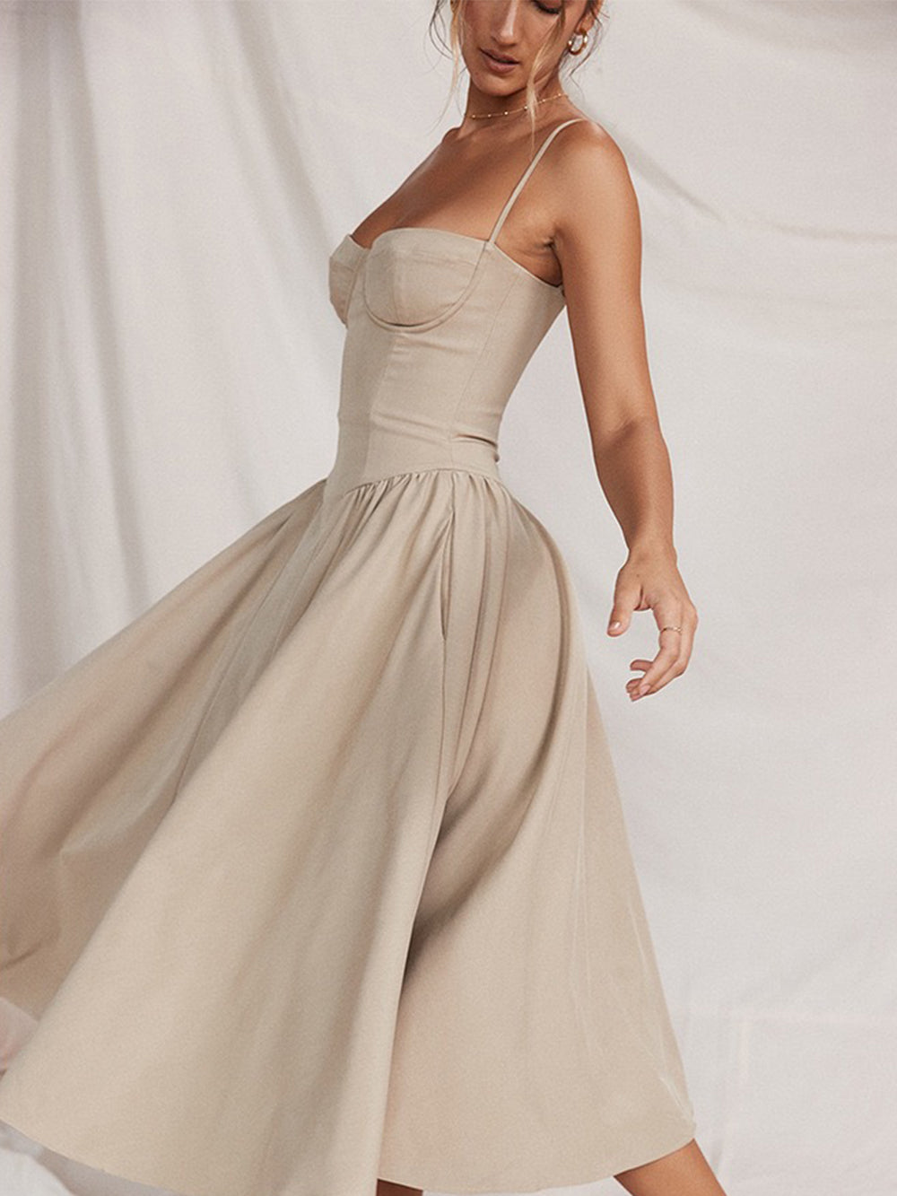 Sexy Sling Midi Dress-CALLISTARI