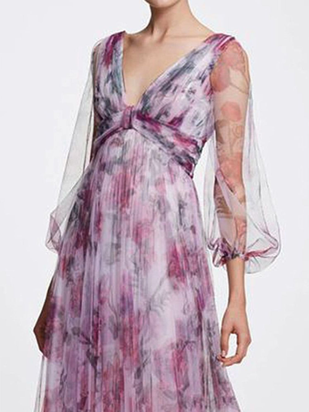 Printed Chiffon Maxi Dress-CALLISTARI