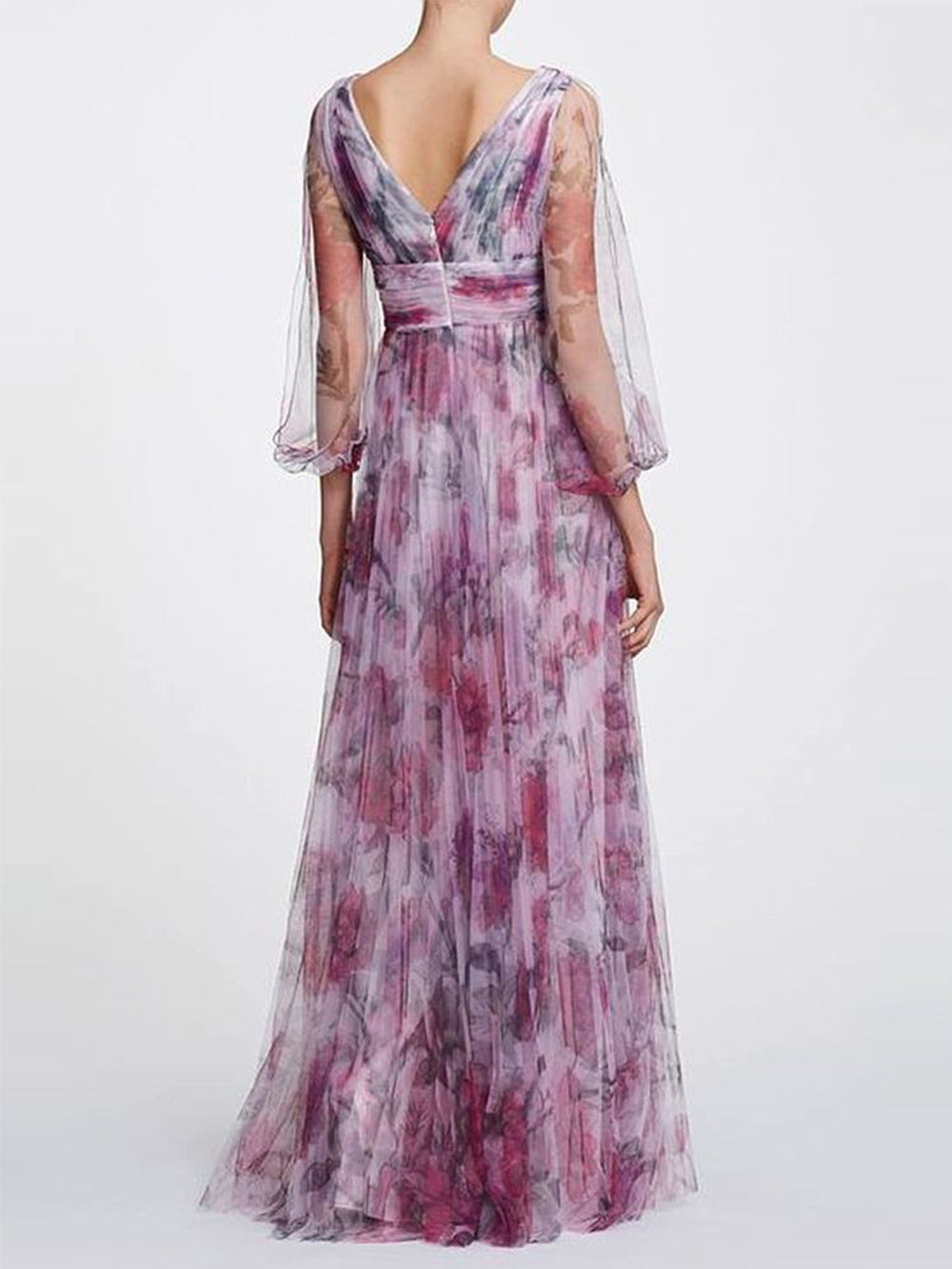 Printed Chiffon Maxi Dress-CALLISTARI