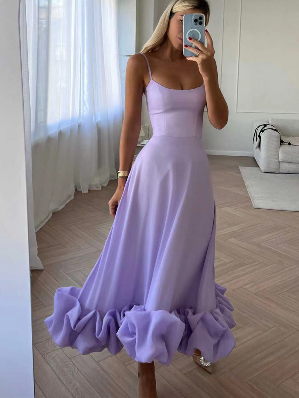 Flounce Bustier Maxi Dress-CALLISTARI