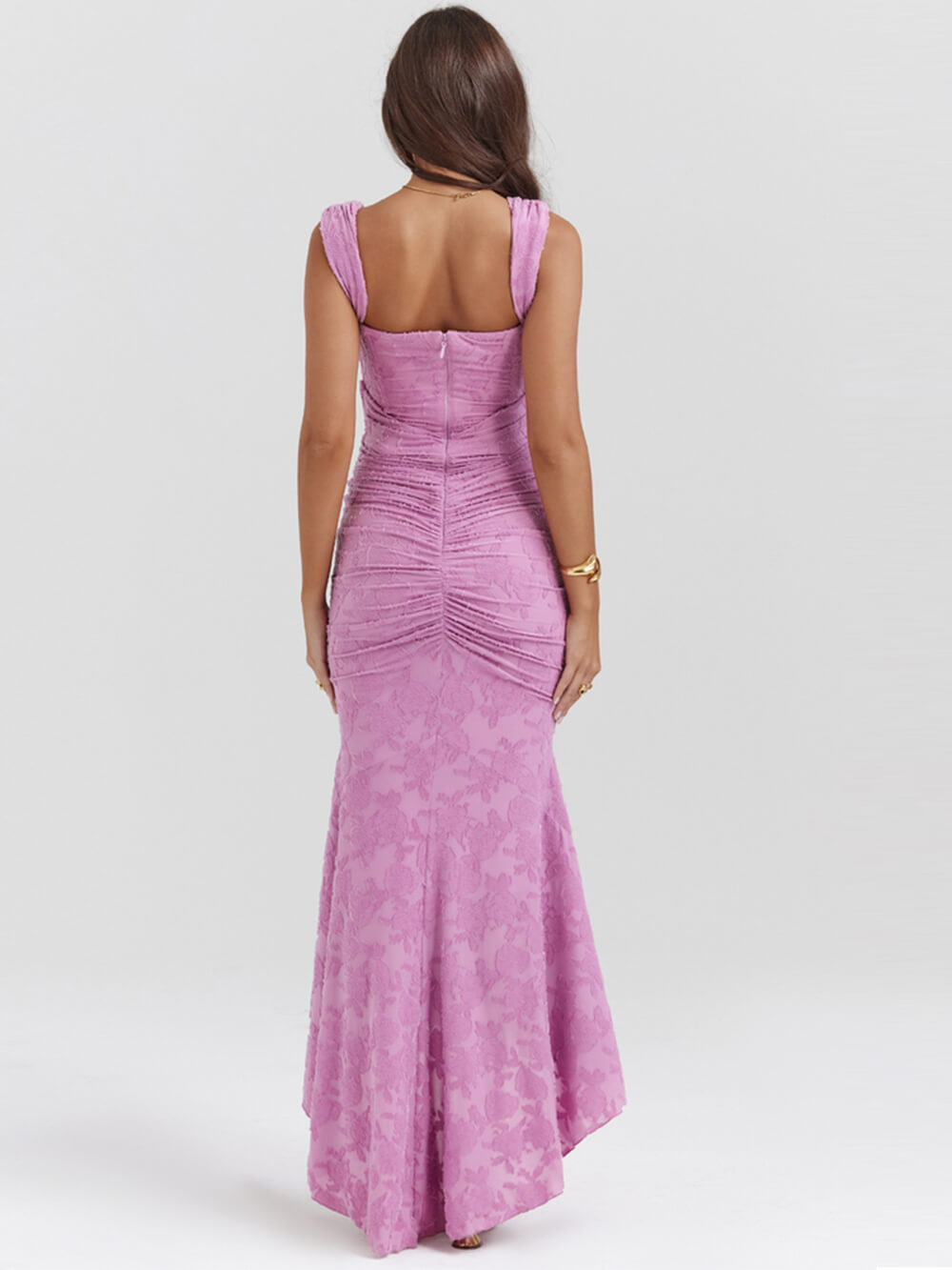 Pinkes Maxikleid Mit Blumenmuster-CALLISTARI