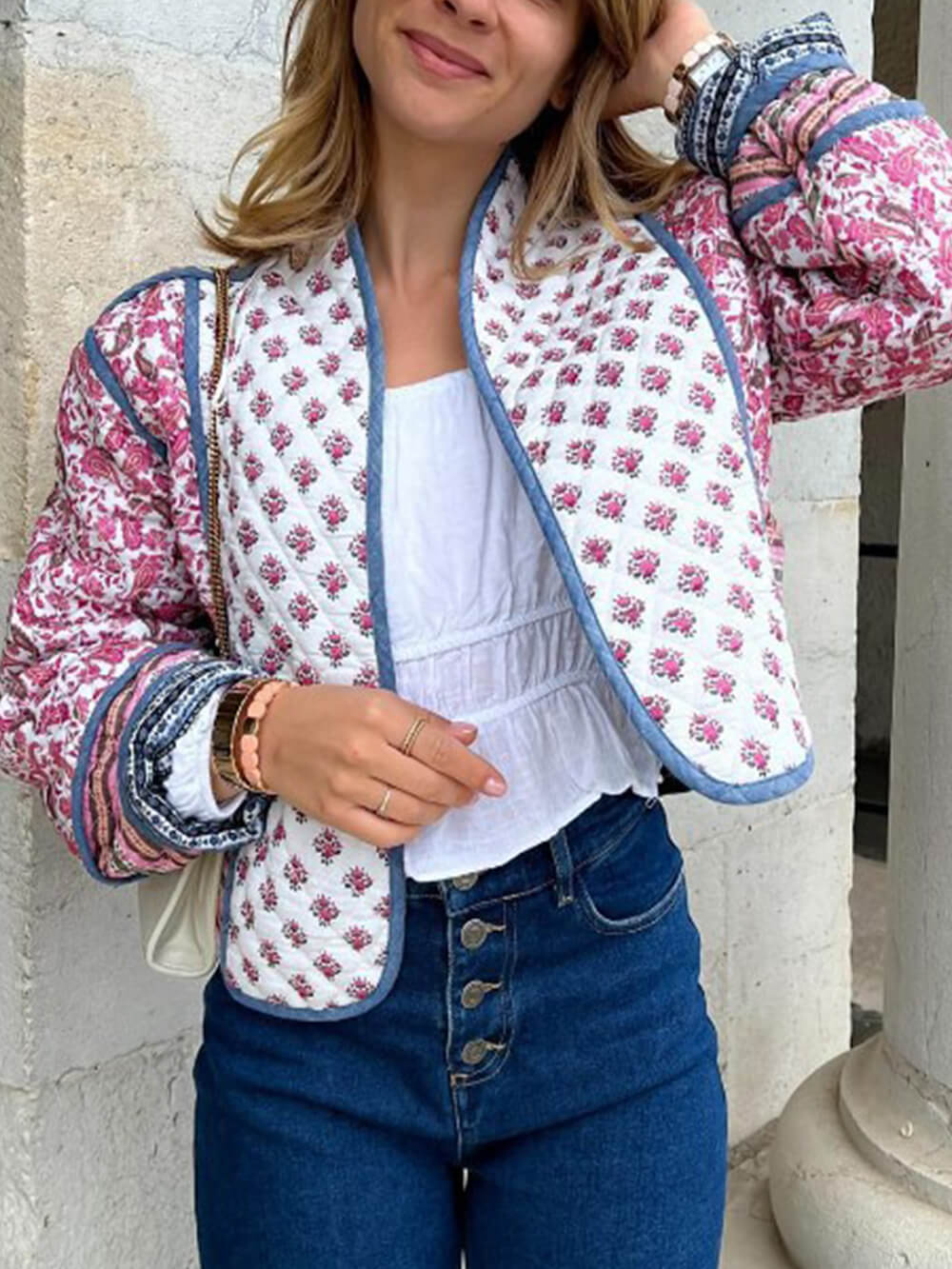 Reversible Printed Loose Thin Cotton Jacket-CALLISTARI