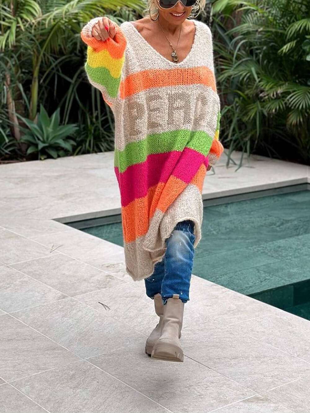 Bohemian Casual Pullover Sweater-CALLISTARI