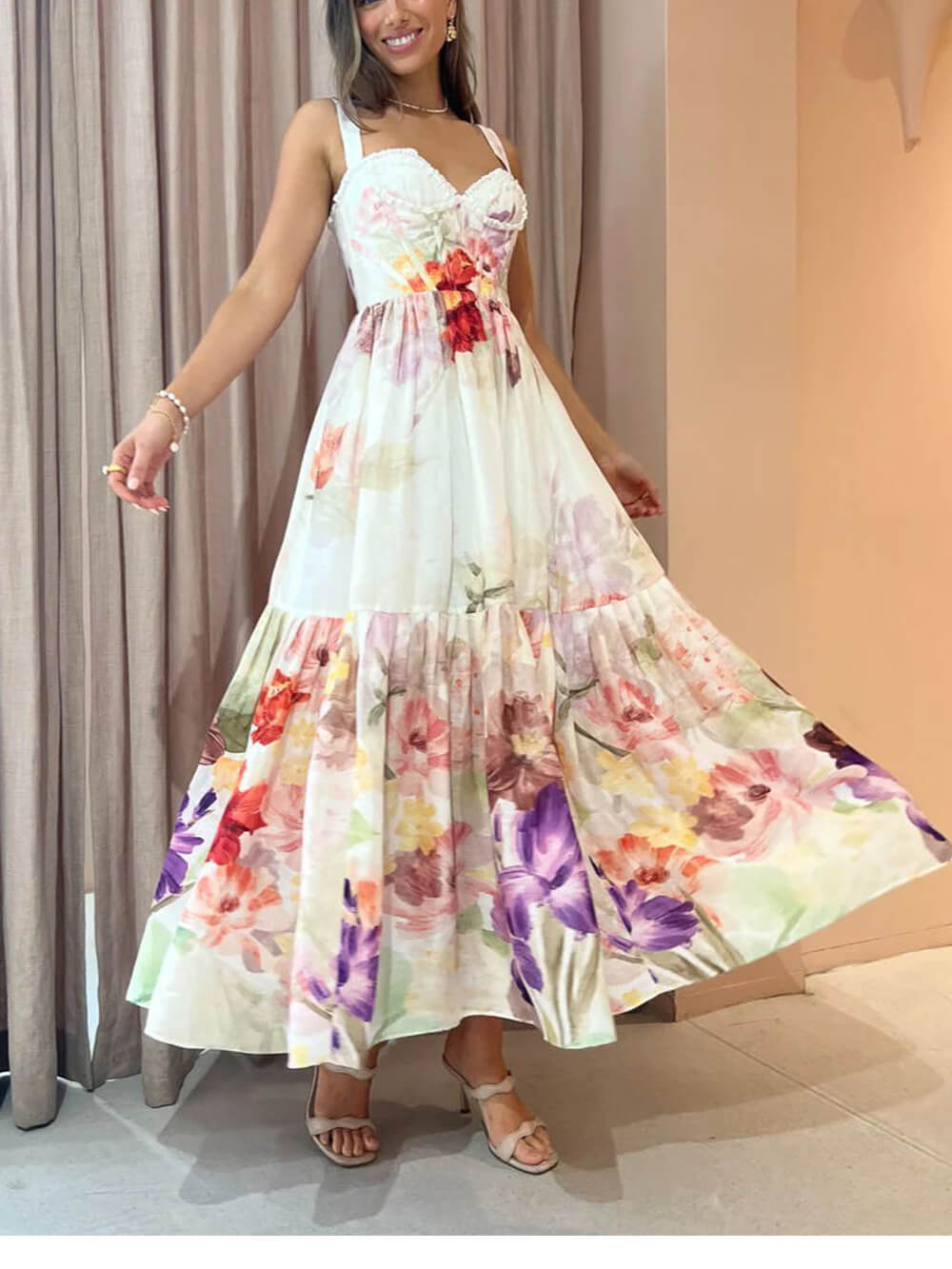 Holiday Party Print Dress-CALLISTARI