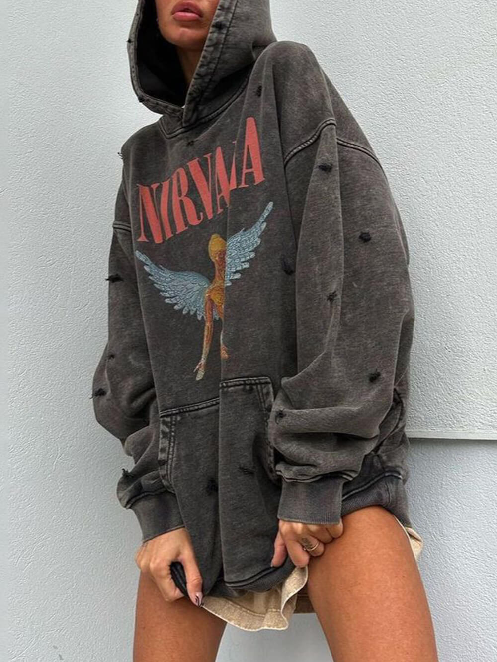 Casual And Lazy Retro Style Hooded Sweatshirt-CALLISTARI